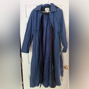 Misty Harbor women’s Blue  long trench coat jacket Size 10